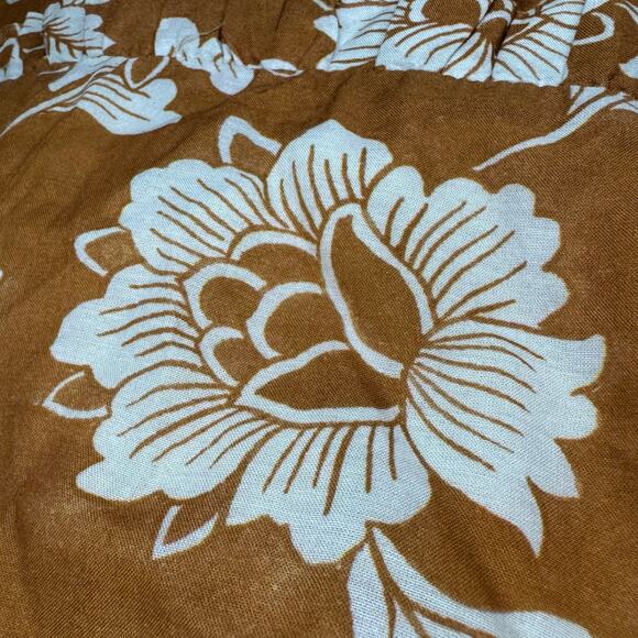 Anthropologie US size 2 neutral brown cream floral tiered halter mini dress - Picture 8 of 8